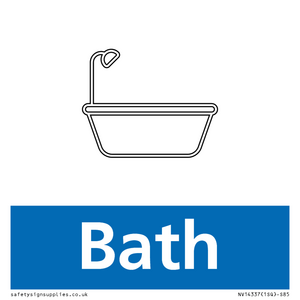 Bath Illustrated Dementia Friendly Sign NHS Style Blue